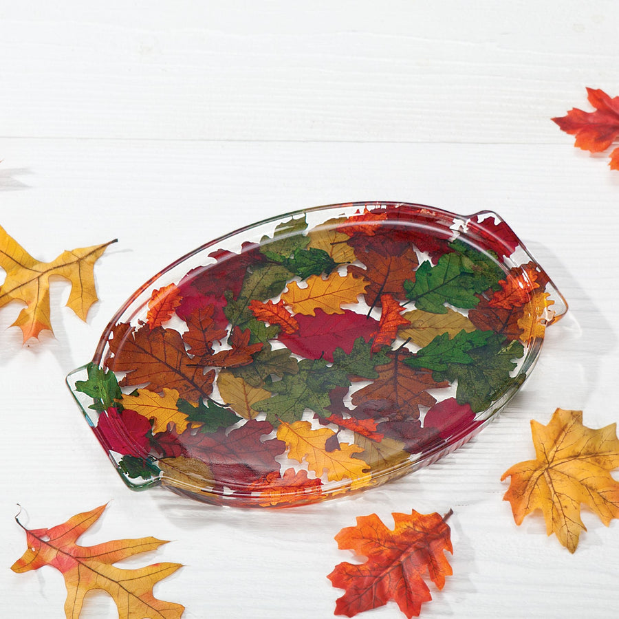Preserved Foliage Resin Accent Tray