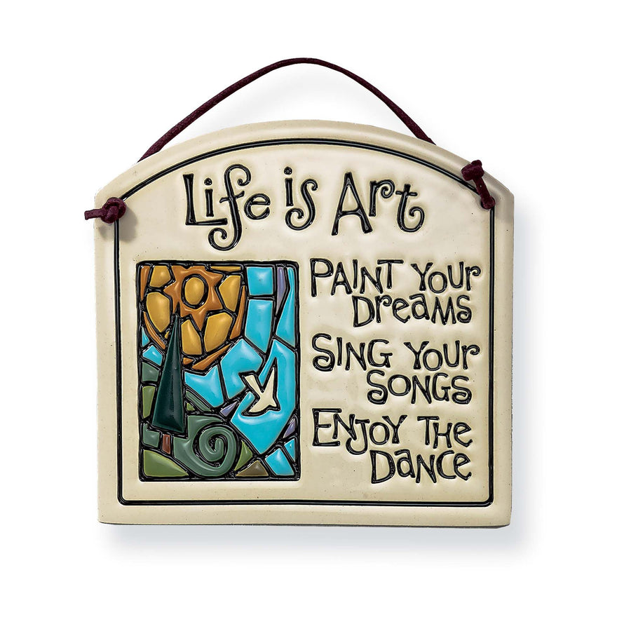 Life Is Art Ceramic Wall Plaque (Preorder)