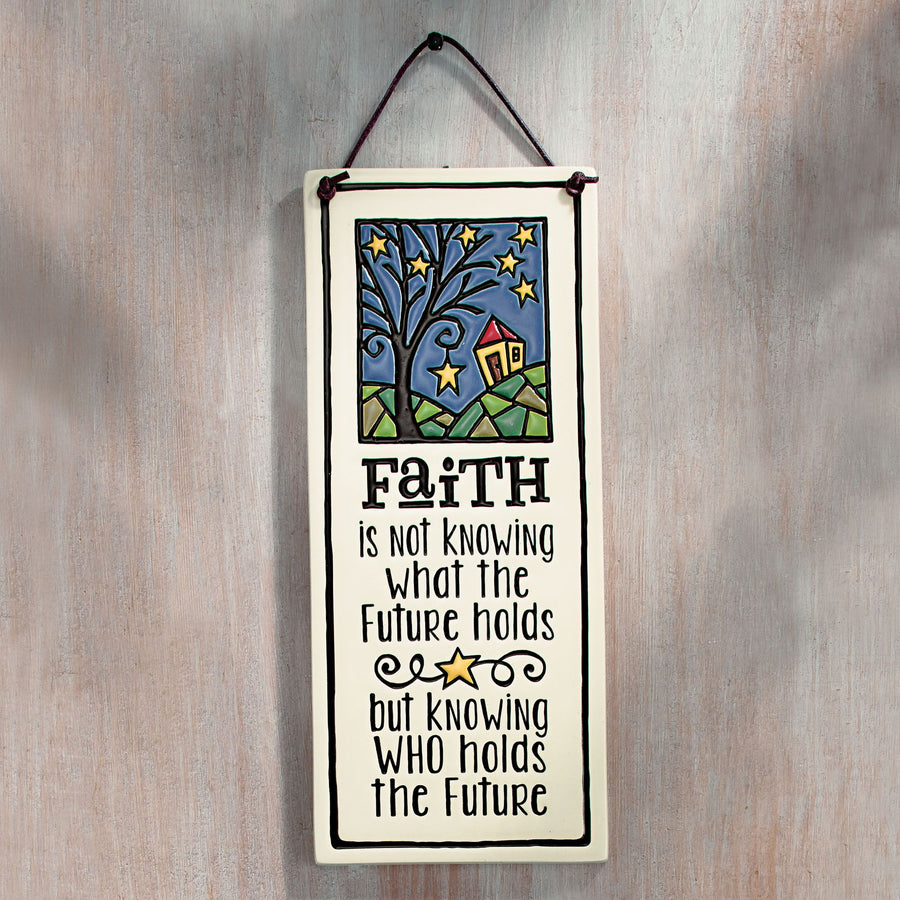 Faith Ceramic Wall Plaque