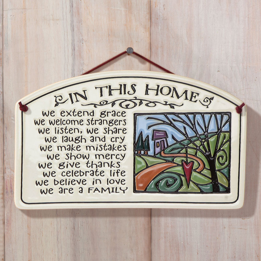 In This Home Ceramic Wall Plaque