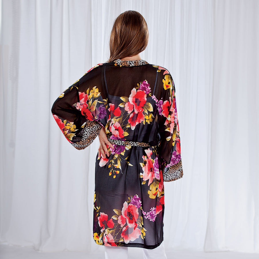 Petal Passion Belted Kimono