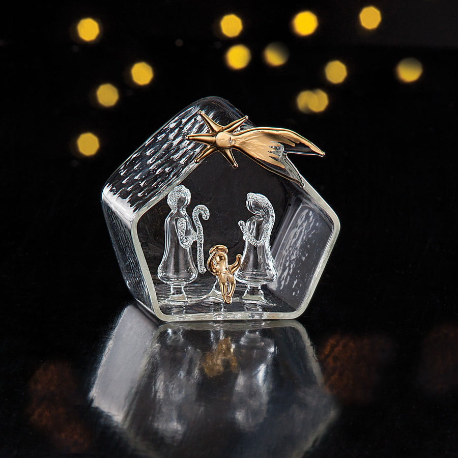 Hand-Blown Glass Nativity Scene
