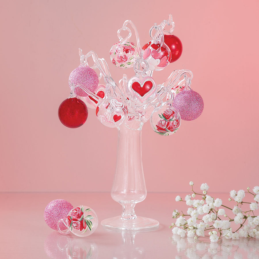 Hand-Blown Venetian Glass Amore Valentine Tree