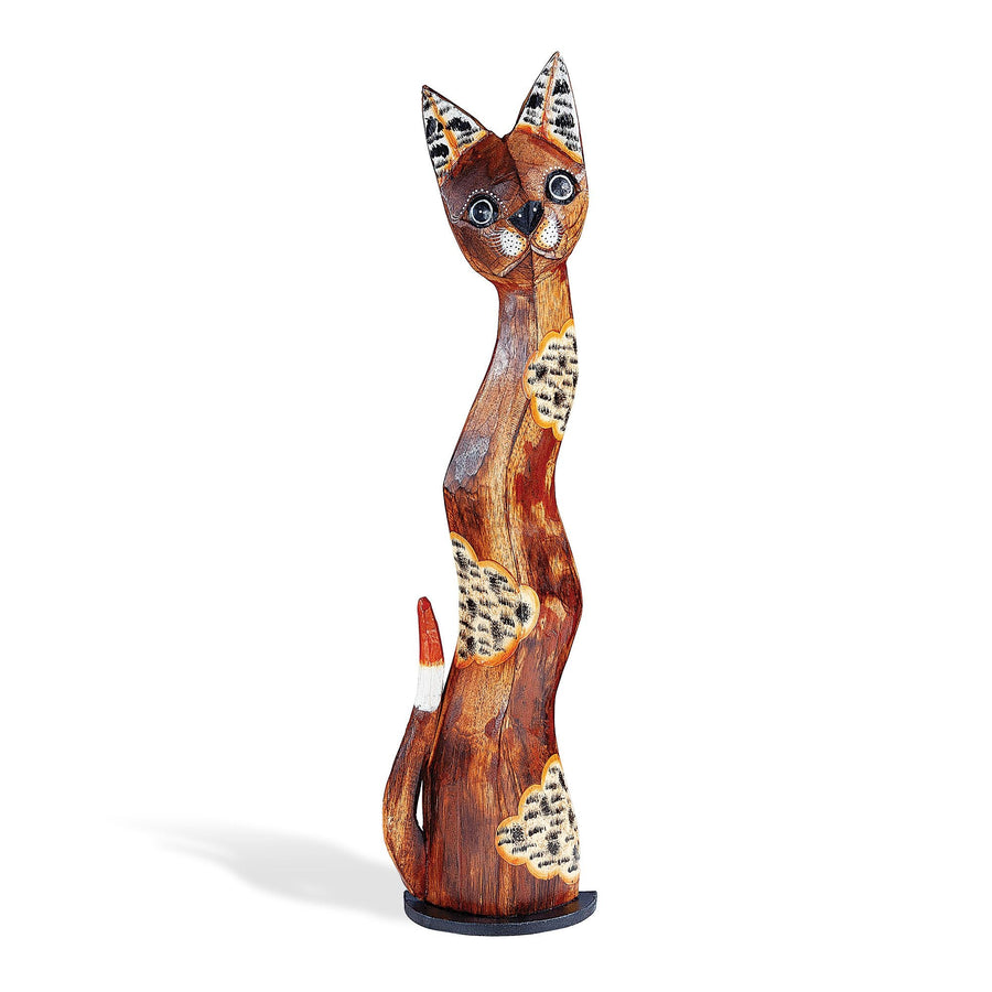 Albesia Curvy Tiger Cat Sculpture