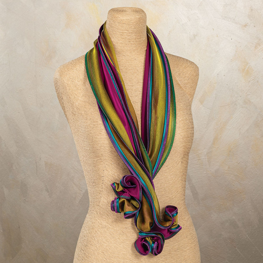 Tammy's Jewel-Toned Sculptural Scarf
