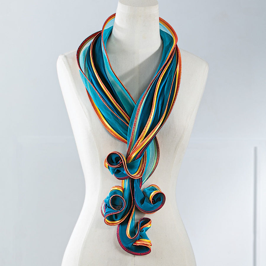 Tammy's Turquoise Twilight Sculptural Scarf