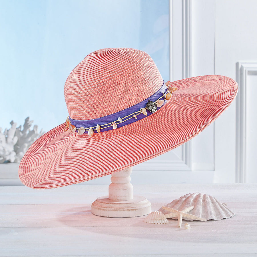 Abbey Lane Coral Straw Sun Hat