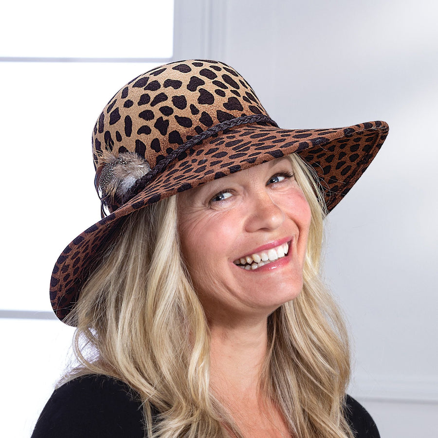 Tiana Leopard Print Wool Hat