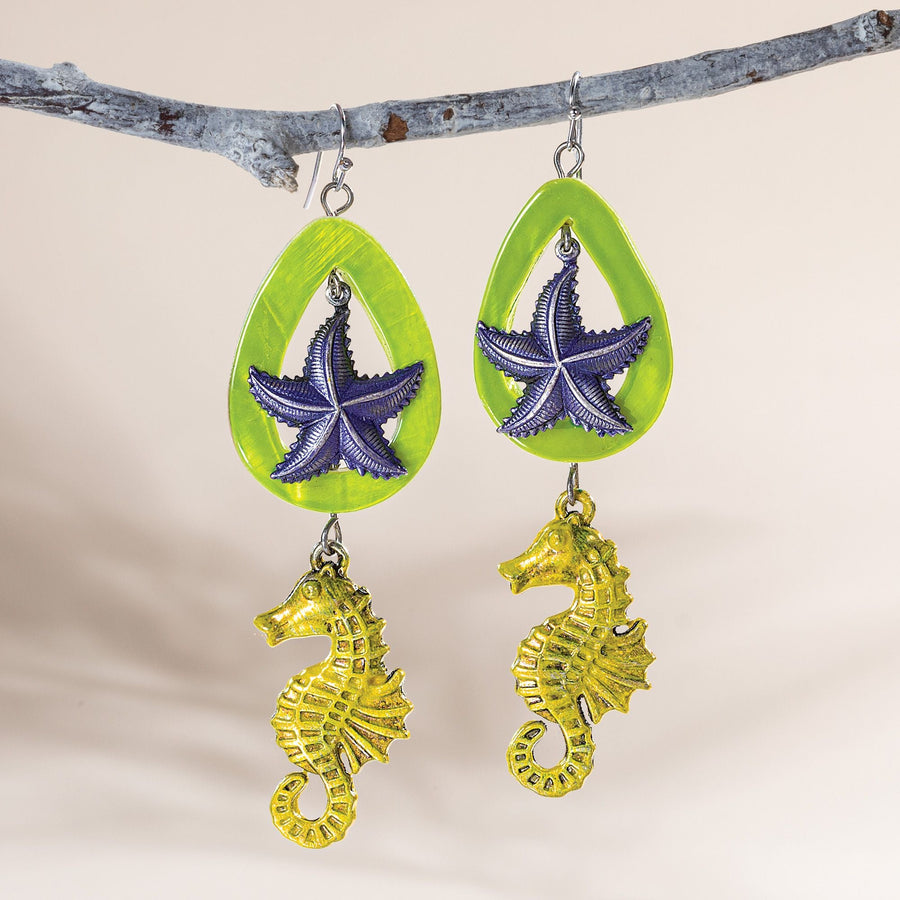 Seahorse  & Starfish Earrings