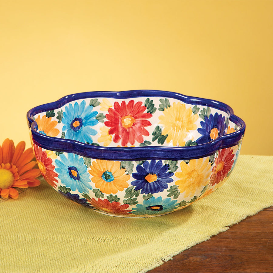 Polish Pottery Blooming Beauty Serving Bowl