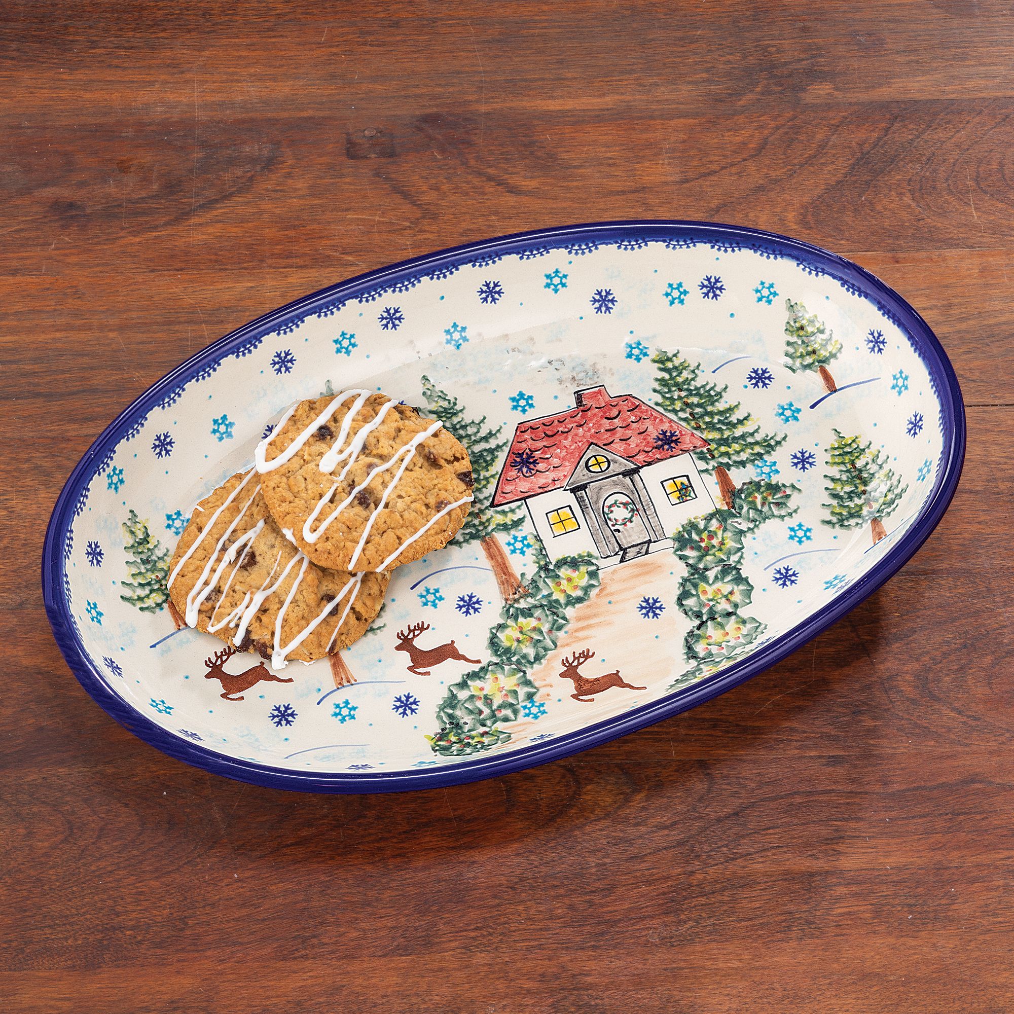 Polish Pottery Home For The Holidays Serving Platter