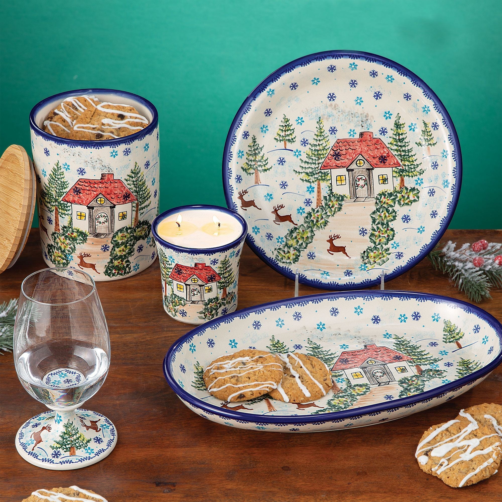 Polish Pottery Home For The Holidays Serving Platter