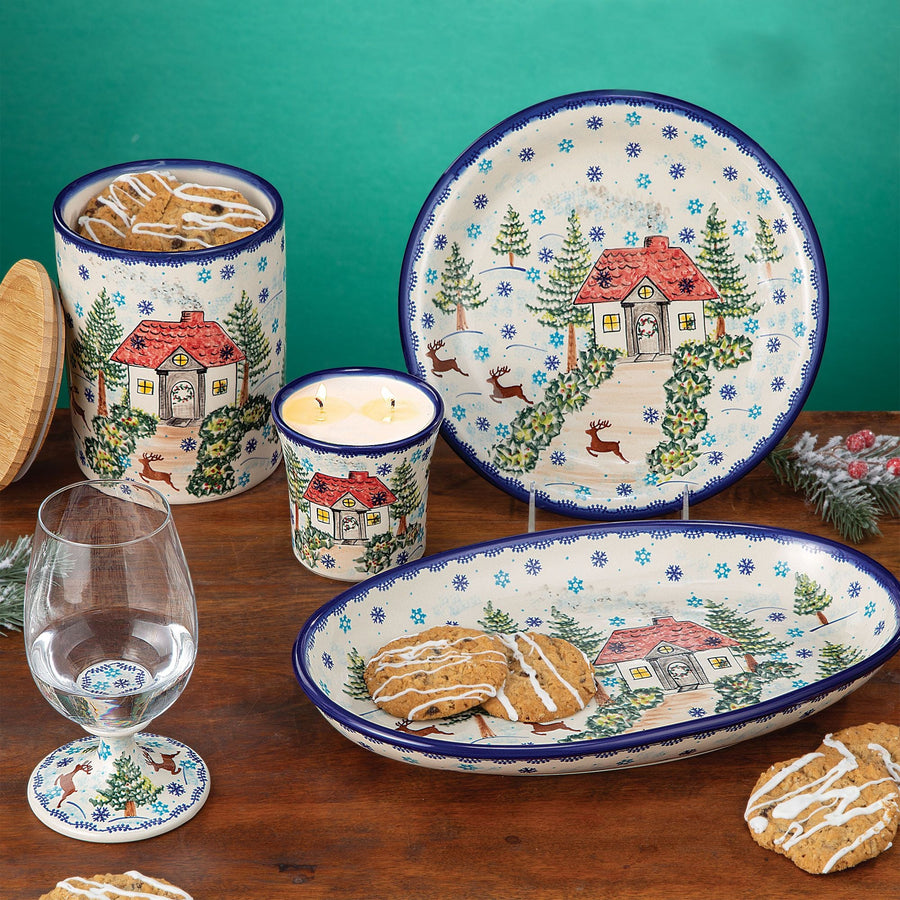 Polish Pottery Home For The Holidays Serving Platter