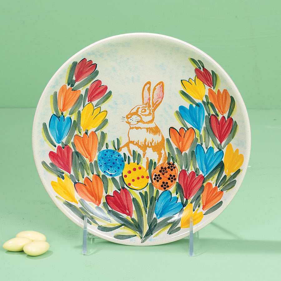 Polish Pottery Garden Bunny Small Plate