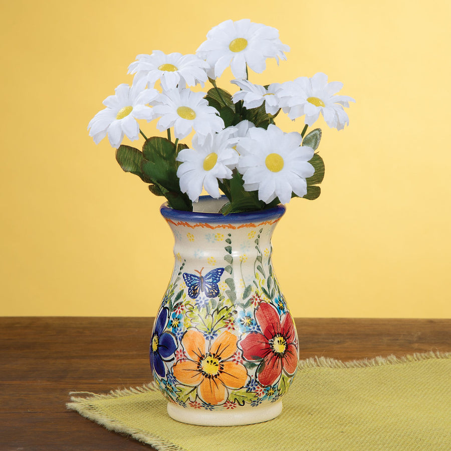 Polish Pottery Wildflower Meadow Vase