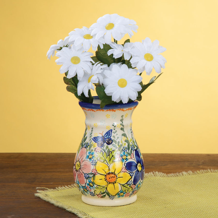 Polish Pottery Wildflower Meadow Vase