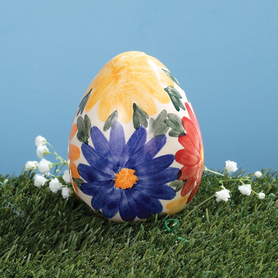 Polish Pottery Blooming Beauty Medium Egg