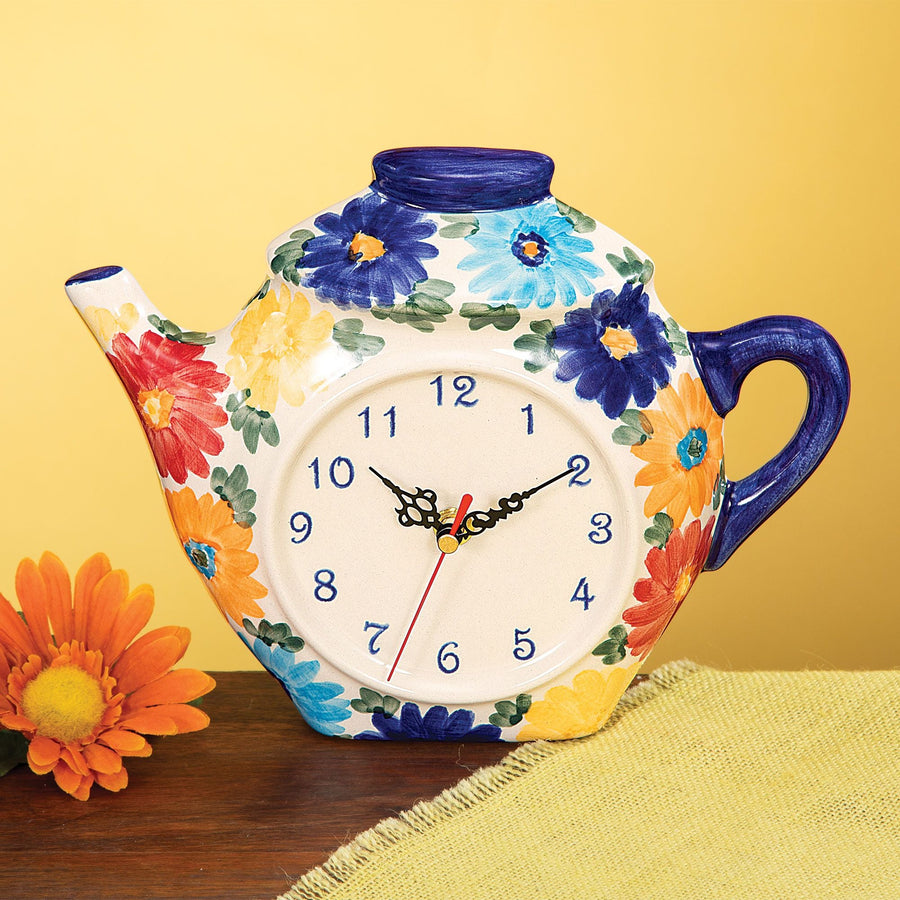 Polish Pottery Blooming Beauty Wall Clock