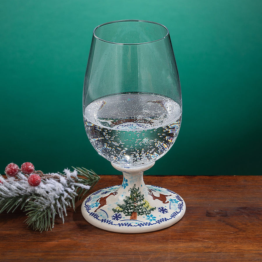 Polish Pottery Home For The Holidays Goblet