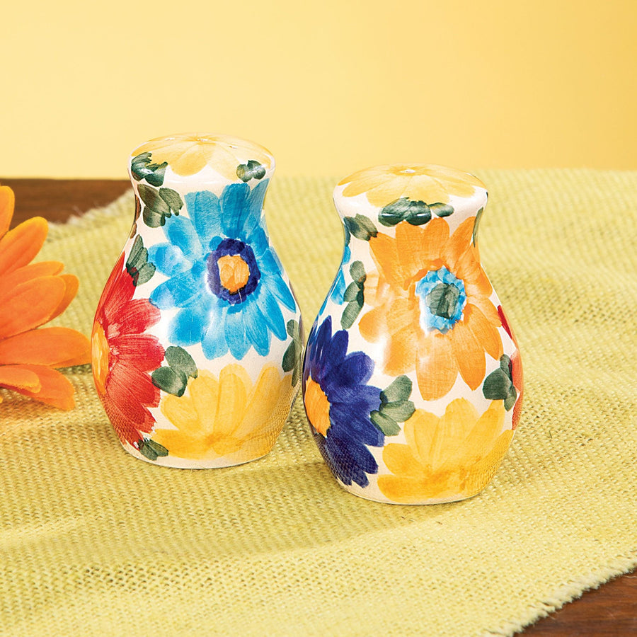Polish Pottery Blooming Beauty Salt & Pepper Shakers