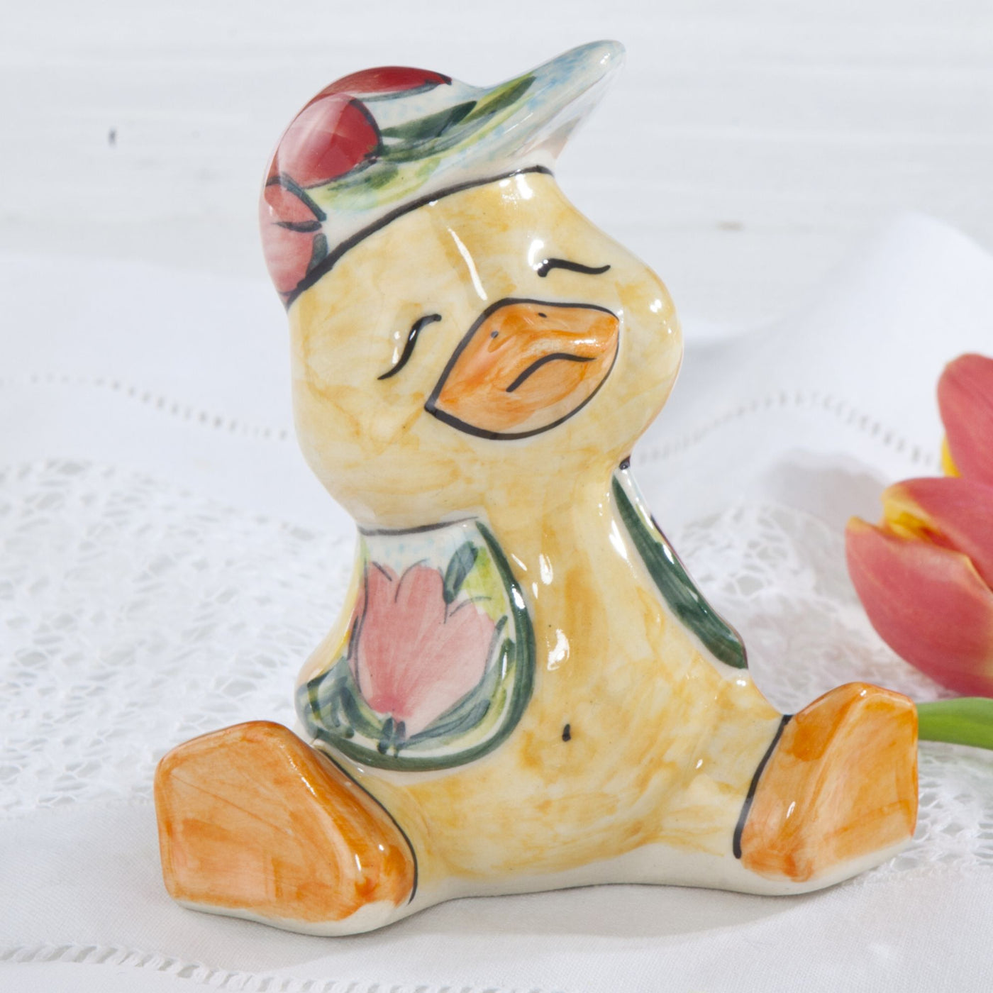Polish Pottery ''Tulip Garden'' Huey Duckling