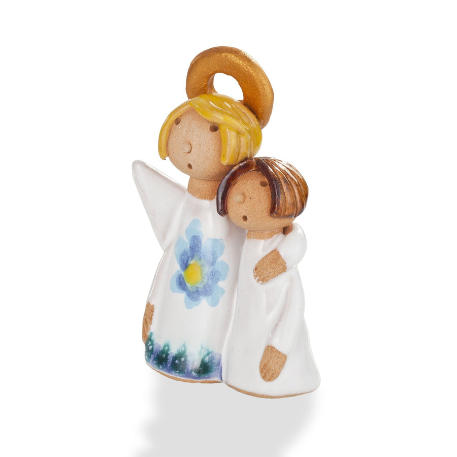 Polish Pottery Child With Guardian Angel