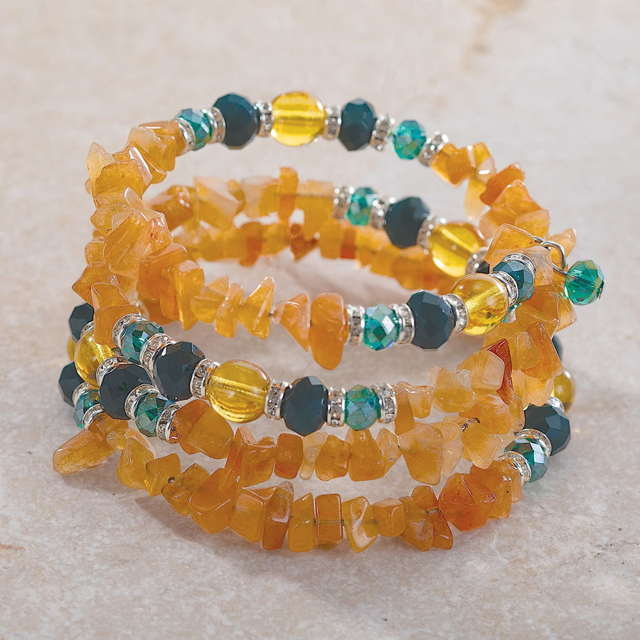 Amber Waves Murano Glass Bracelet
