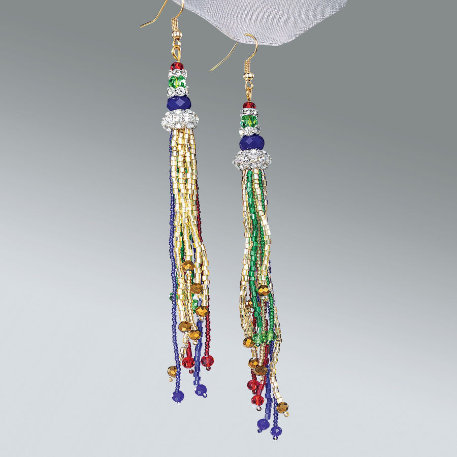 Murano Glass Color Strands Earrings