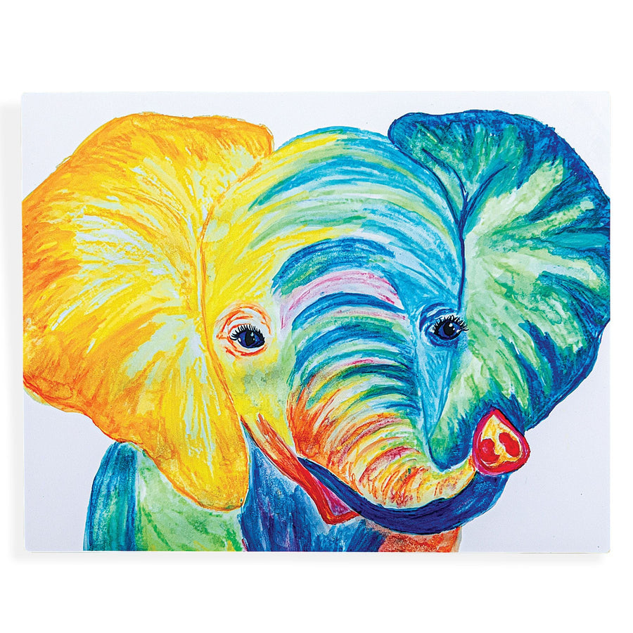 Joyous Rainbow Elephant Wall Art